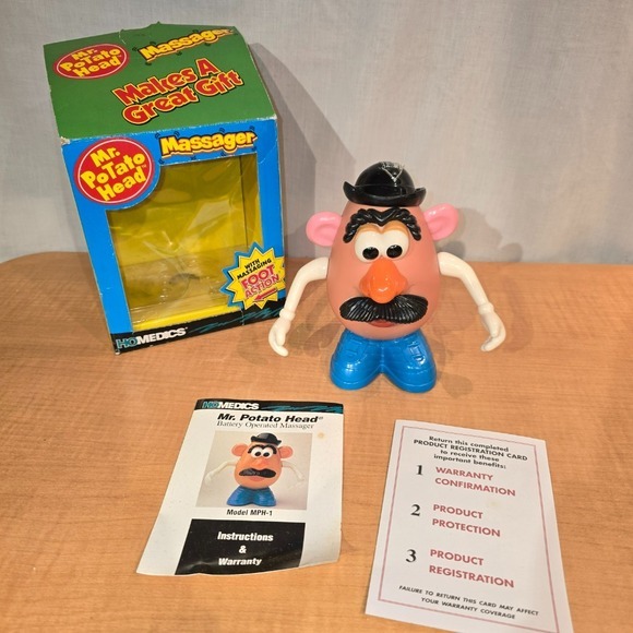 "Massaging Feet" Mr Potato Head Vibrating Massager Vintage‎ HoMedics 1996 WORKS - Picture 1 of 6